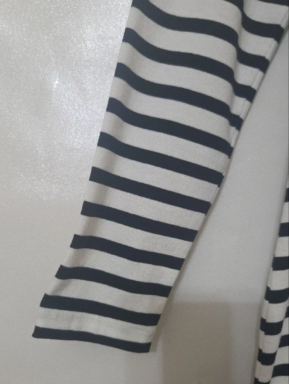 J. Crew Black & White Striped Long Sleeve Sheath 100% Cotton Dress - Size 10